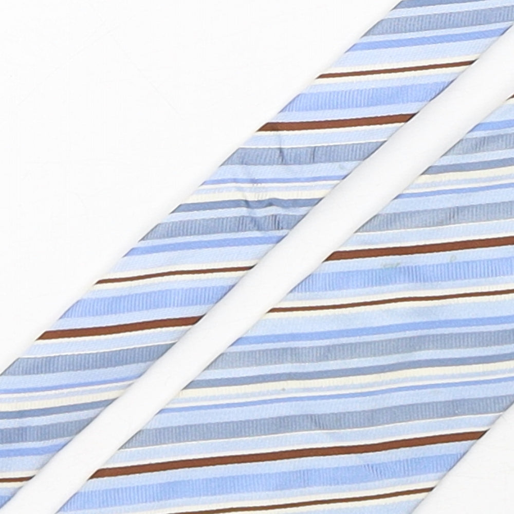Soprano Mens Multicoloured Striped Silk Pointed Tie One Size