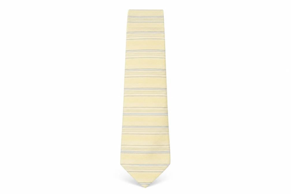 Mens NEXT Beige Striped  Pointed Tie