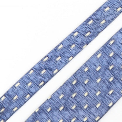 Marks and Spencer Mens Blue Geometric Silk Pointed Tie One Size