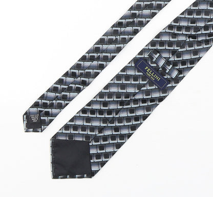 Mens Fellini Multicoloured Geometric  Pointed Tie