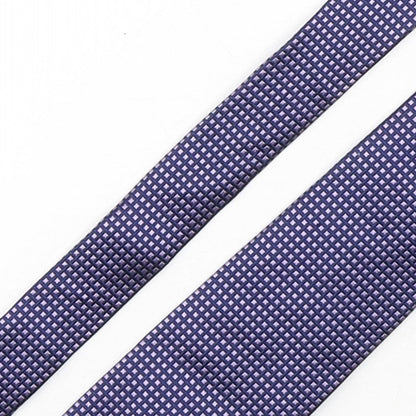 Marks and Spencer Mens Purple Plaids & Checks Silk Pointed Tie One Size