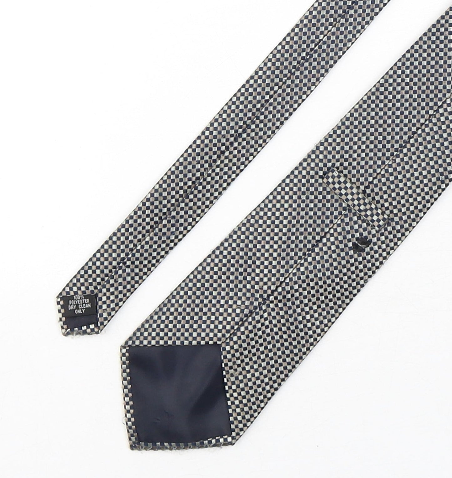 Preworn Mens Multicoloured Plaids & Checks Polyester Pointed Tie One Size