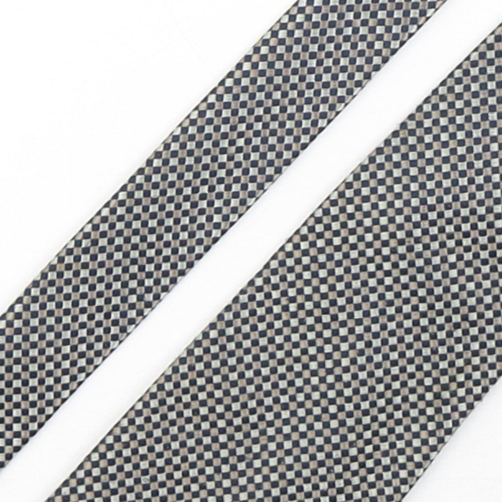 Preworn Mens Multicoloured Plaids & Checks Polyester Pointed Tie One Size