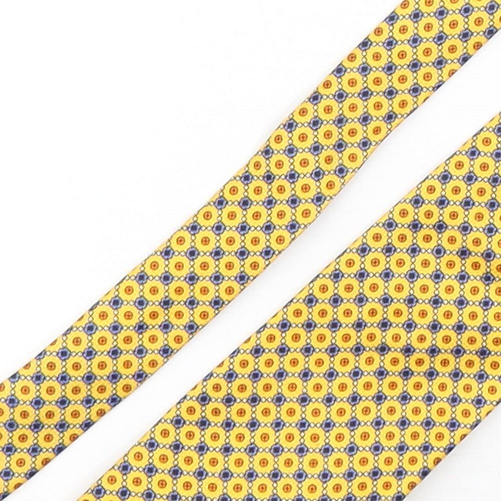 Marks and Spencer Mens Multicoloured Geometric Silk Pointed Tie One Size