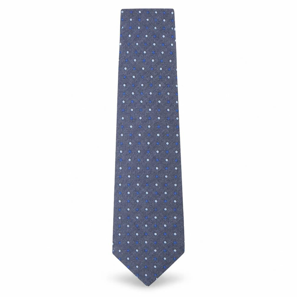 Mens Marks and Spencer Grey Polka Dot  Pointed Tie