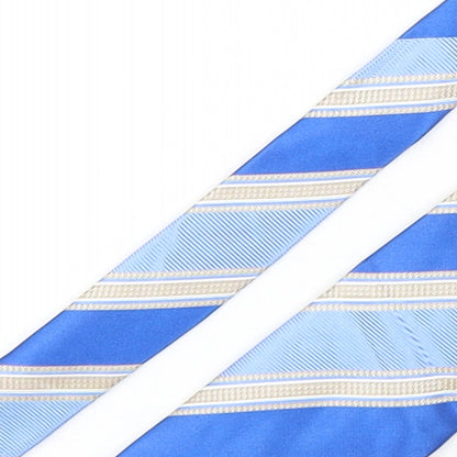 Sean John Mens Blue Striped Silk Pointed Tie One Size