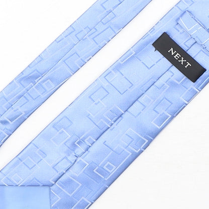 NEXT Mens Blue Geometric Polyester Pointed Tie One Size