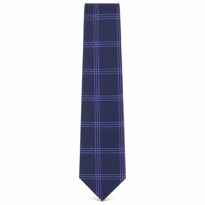 Mens Michelsons Purple Plaids & Checks  Pointed Tie