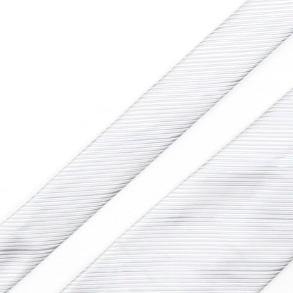 London Road Mens Silver Striped Polyester Pointed Tie One Size