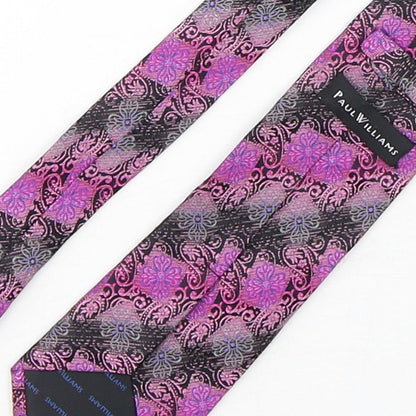 Paul Williams Mens Multicoloured Floral Silk Pointed Tie One Size
