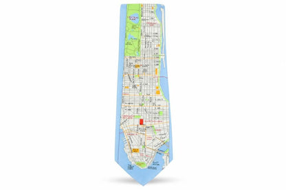 Front view of Tin Can Man men’s multicoloured geometric polyester pointed tie one size - new york