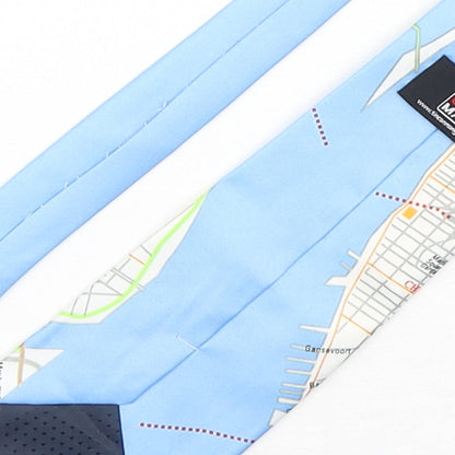 Tin Can Man Mens Multicoloured Geometric Polyester Pointed Tie One Size - New York