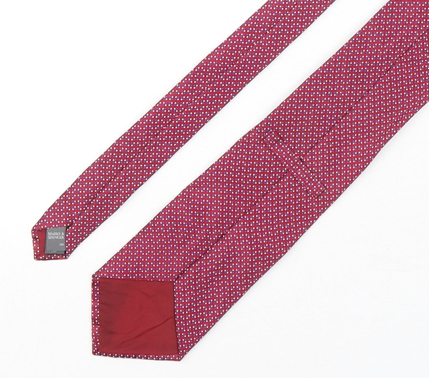Marks and Spencer Mens Multicoloured Polka Dot Silk Pointed Tie One Size