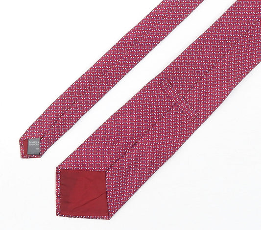 Marks and Spencer Mens Multicoloured Polka Dot Silk Pointed Tie One Size
