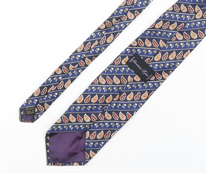 Christian Tyler Mens Multicoloured Paisley Silk Pointed Tie One Size