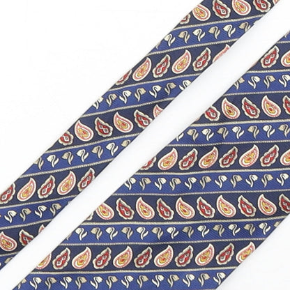 Christian Tyler Mens Multicoloured Paisley Silk Pointed Tie One Size
