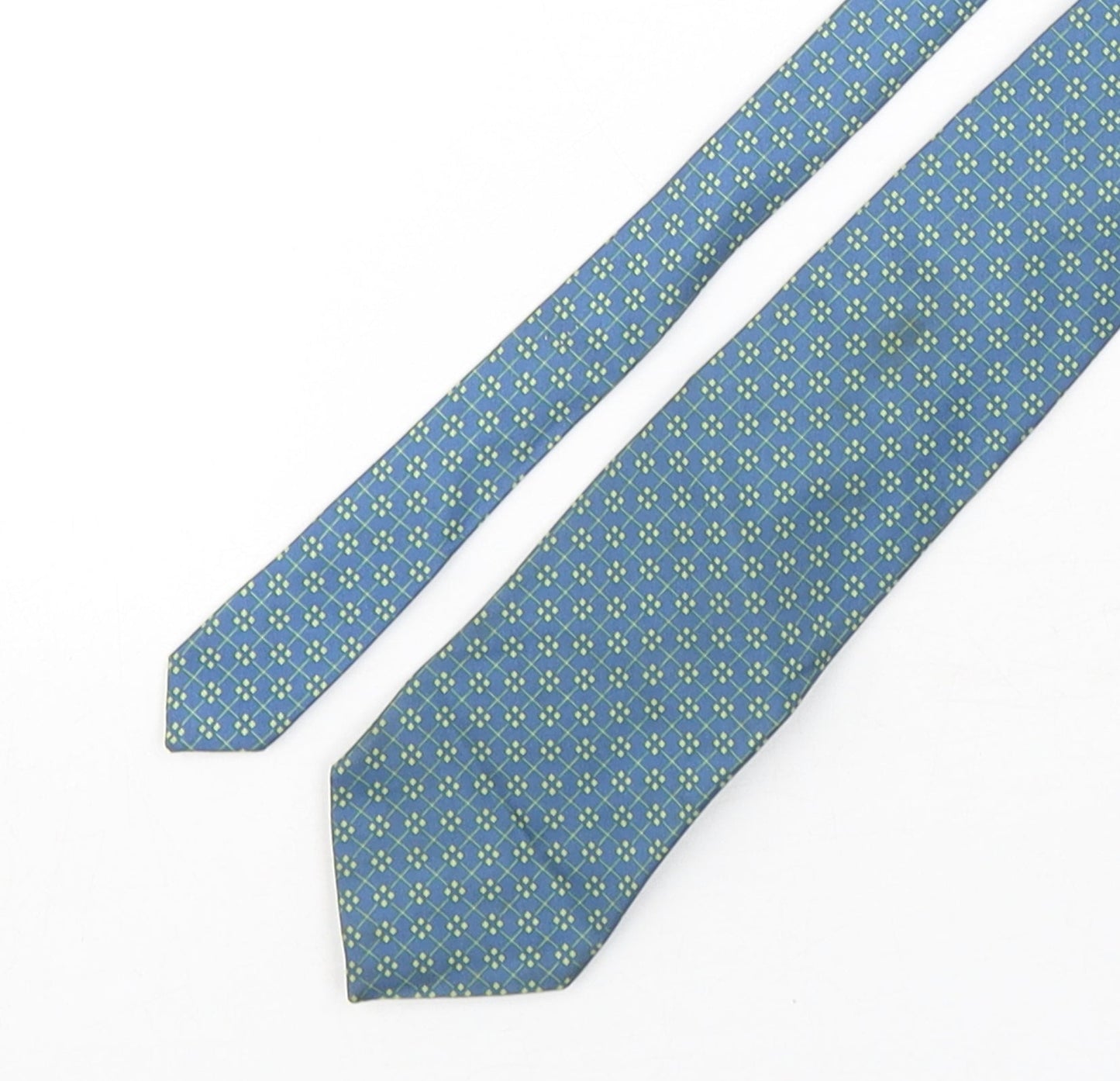 Mens BHS Green Geometric  Pointed Tie