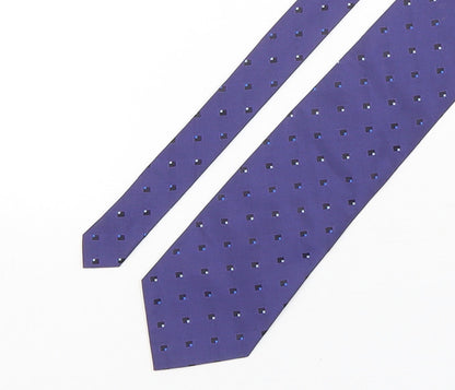 Mens BHS Purple Geometric  Pointed Tie
