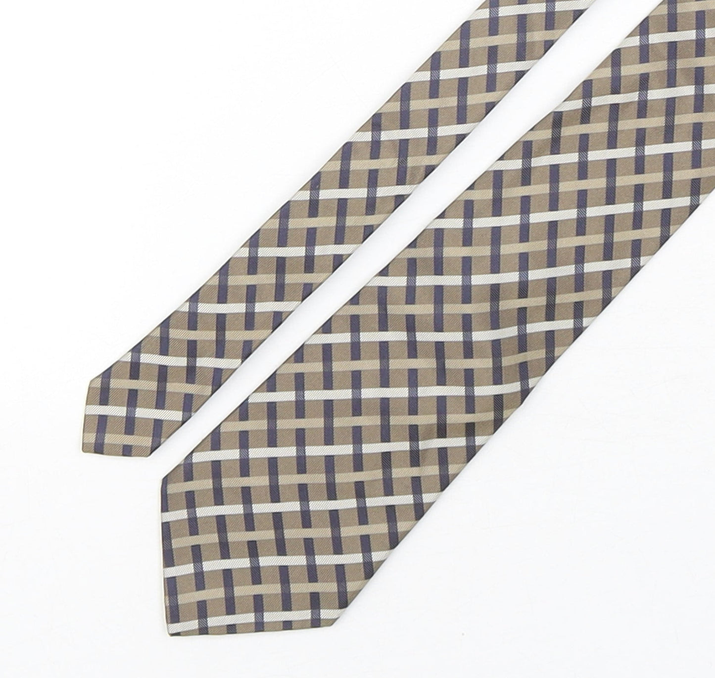 NEXT Mens Multicoloured Plaids & Checks Silk Pointed Tie One Size