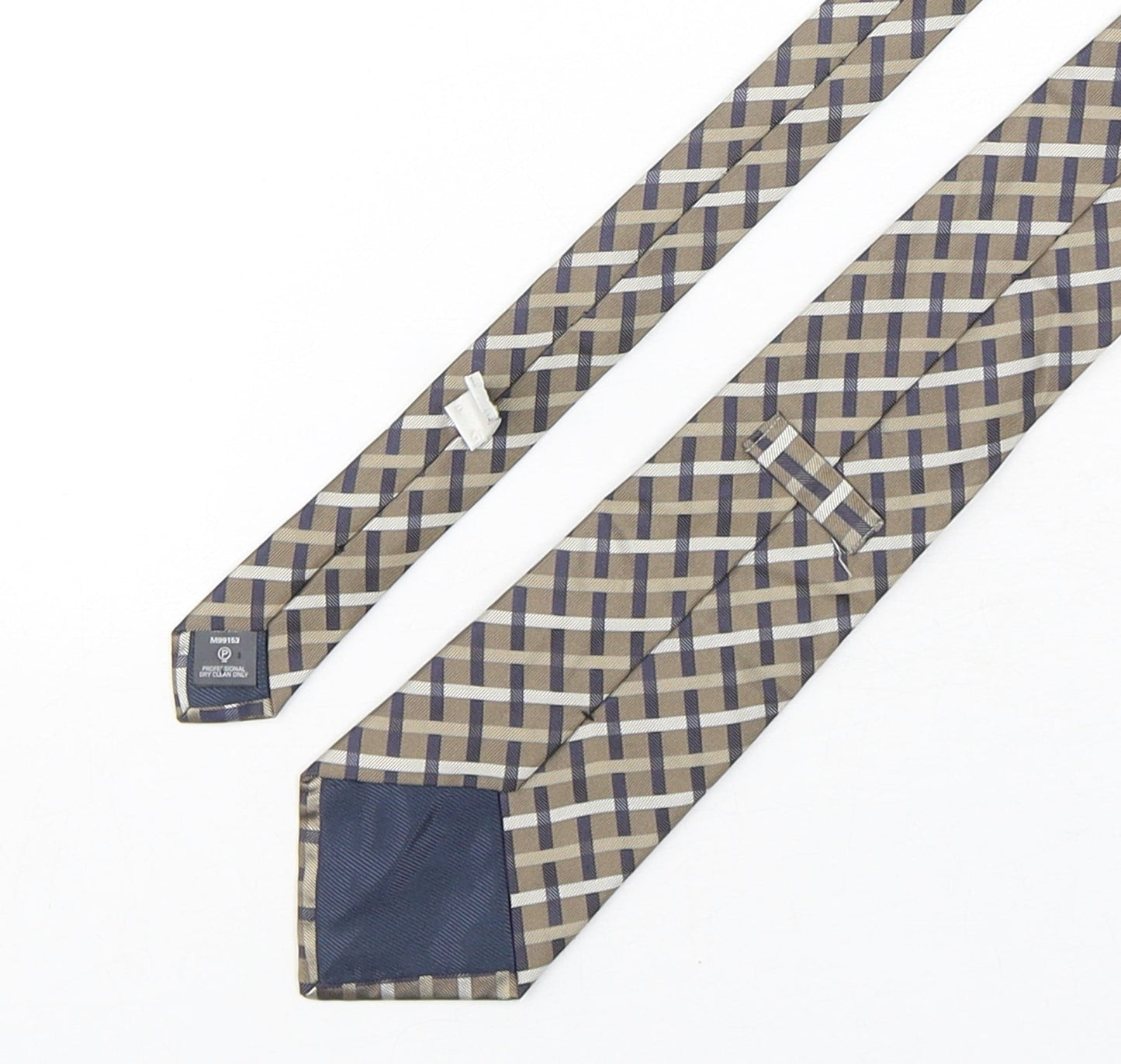 NEXT Mens Multicoloured Plaids & Checks Silk Pointed Tie One Size