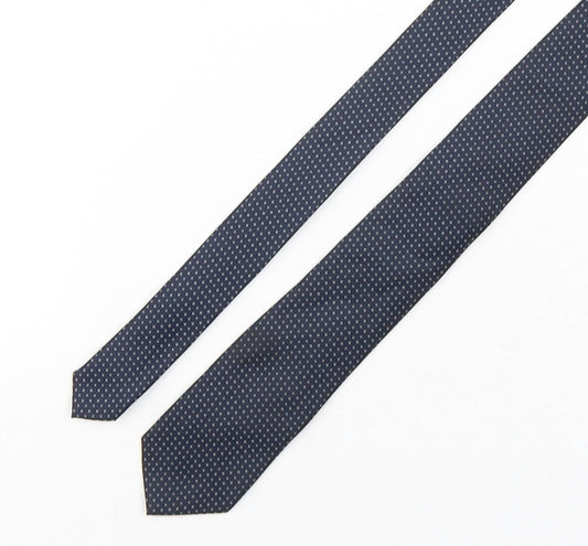 NEXT Mens Blue Geometric Polyester Pointed Tie One Size