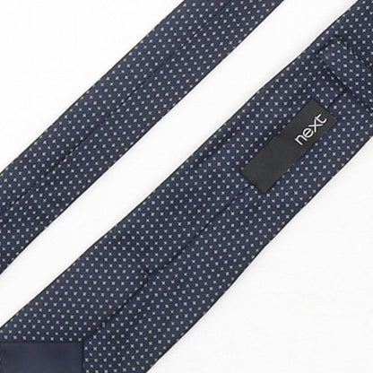 NEXT Mens Blue Geometric Polyester Pointed Tie One Size