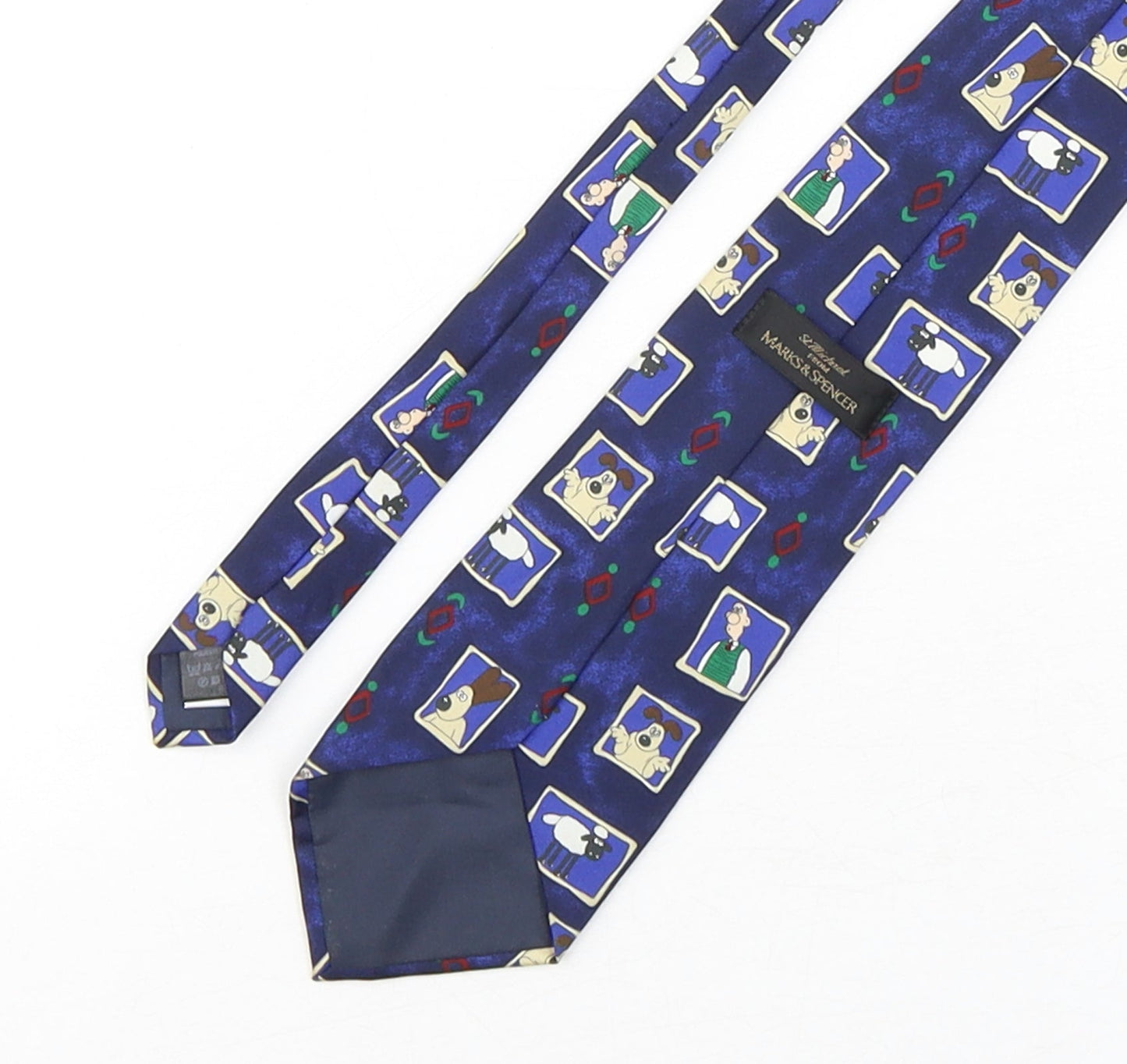 Marks and Spencer Mens Multicoloured Geometric Polyester Pointed Tie One Size