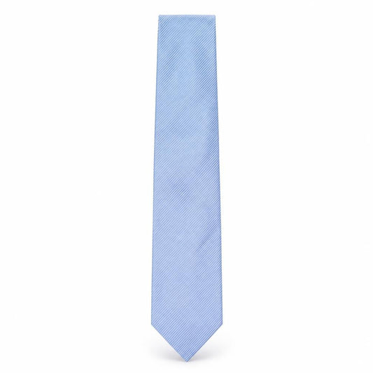 Front view of Slaters men’s blue silk pointed tie one size