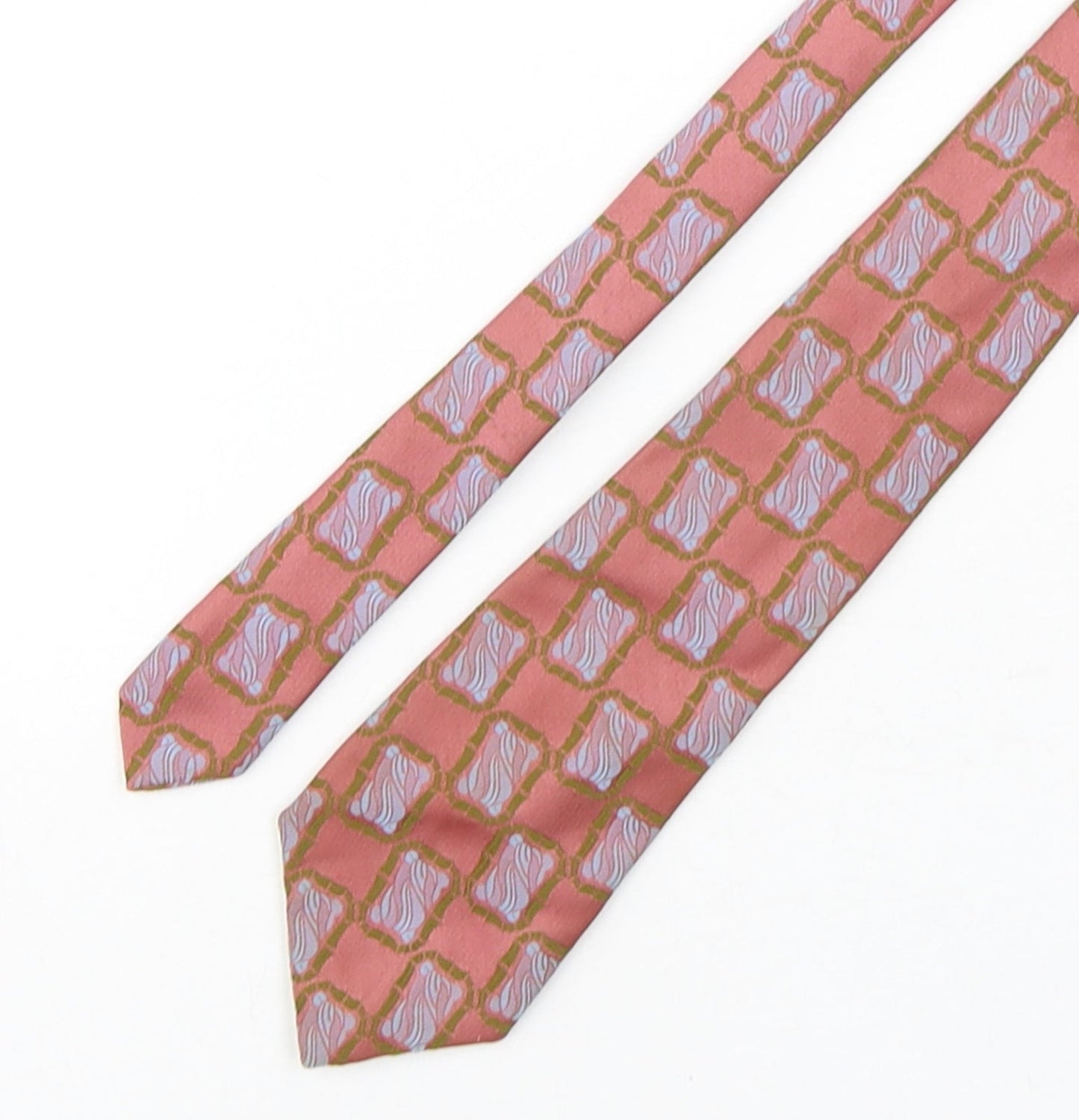 Munrospun Mens Multicoloured Geometric Polyester Pointed Tie One Size