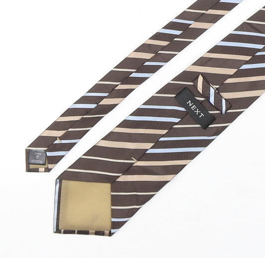 NEXT Mens Multicoloured Striped Silk Pointed Tie One Size