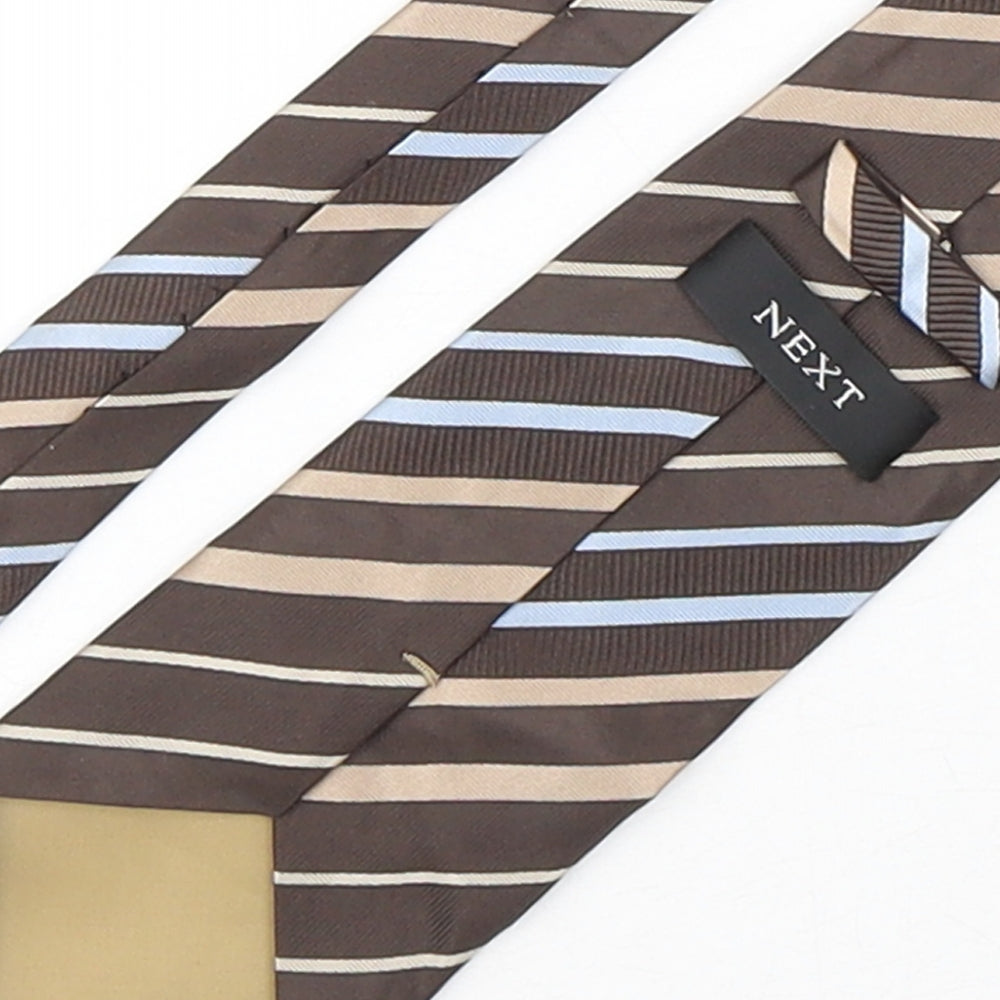 NEXT Mens Multicoloured Striped Silk Pointed Tie One Size