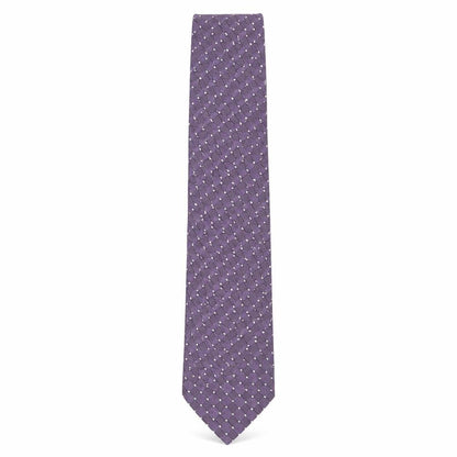 Mens Simon Taylor Purple Geometric  Pointed Tie
