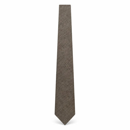 Mens Collezione Brown Geometric  Pointed Tie