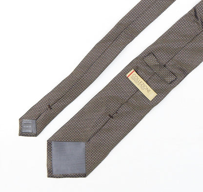 Mens Collezione Brown Geometric  Pointed Tie