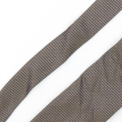 Mens Collezione Brown Geometric  Pointed Tie