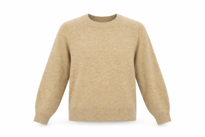 TU Womens Beige Crew Neck  Acrylic Pullover Jumper Size 12