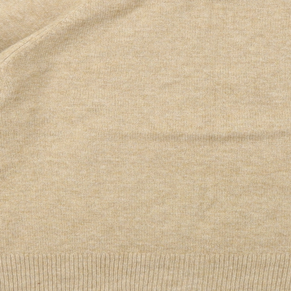 TU Womens Beige Crew Neck  Acrylic Pullover Jumper Size 12