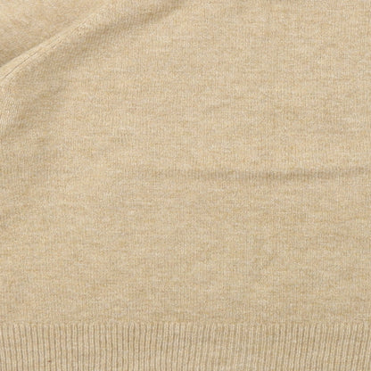 TU Womens Beige Crew Neck  Acrylic Pullover Jumper Size 12