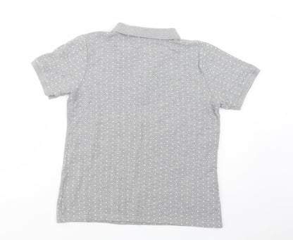 Womens UK Size 8 Essentials Grey Basic Polo