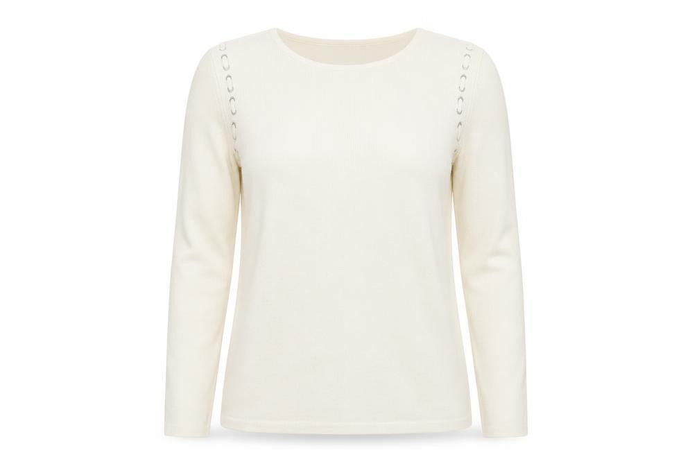 Womens UK Size S Papaya Ivory Pullover Jumper