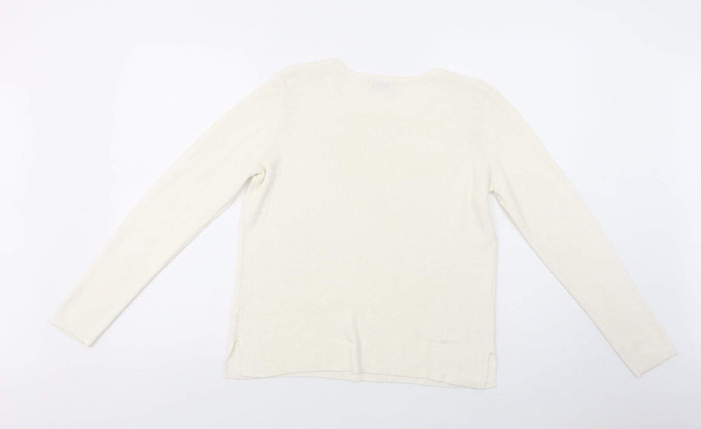 Womens UK Size S Papaya Ivory Pullover Jumper