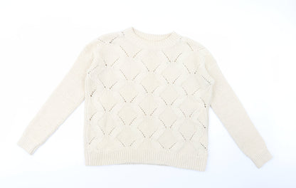 Womens UK Size S H&M Beige Pullover Jumper