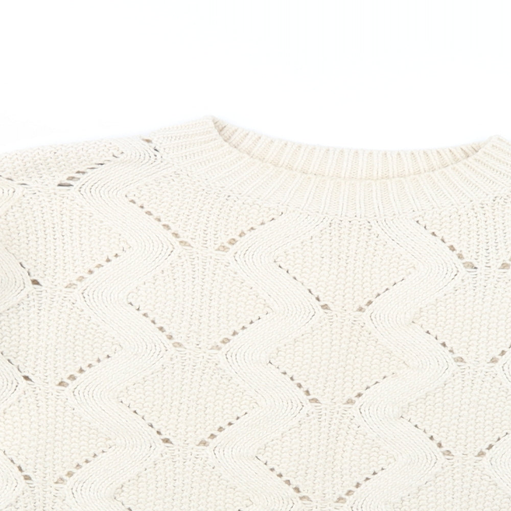 Womens UK Size S H&M Beige Pullover Jumper