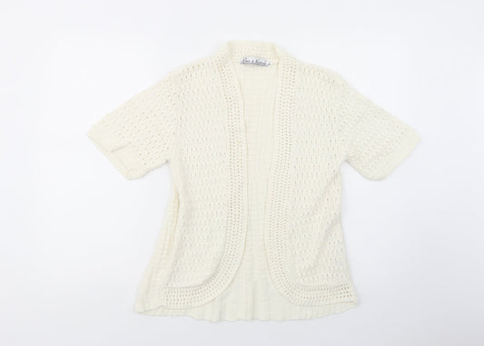 Womens UK Size M Pure & Natural White Cardigan Jumper