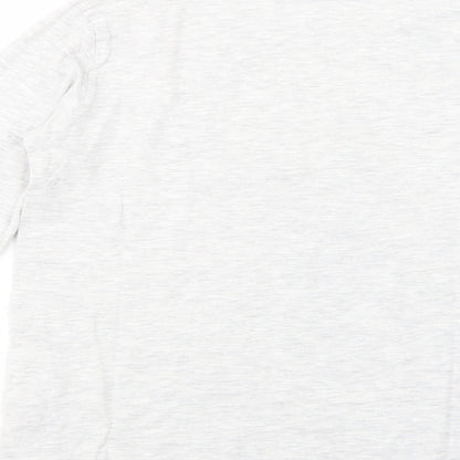 Cool  Boys Grey  Cotton Basic T-Shirt Size 10-11 Years Crew Neck Pullover - Sk8 Board