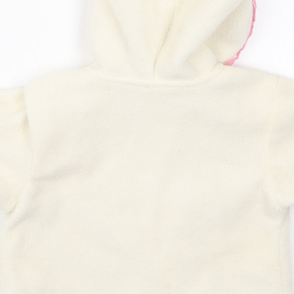 Preworn Girls Beige   Jacket  Size Newborn   Zip - Cute and Cuddly