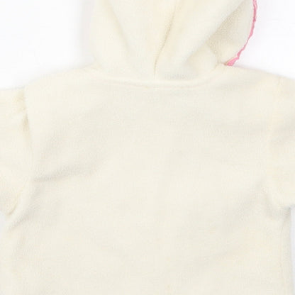 Preworn Girls Beige   Jacket  Size Newborn   Zip - Cute and Cuddly
