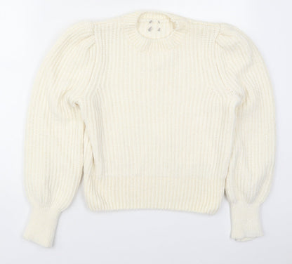 Womens UK Size XS H&M Ivory Pullover Jumper