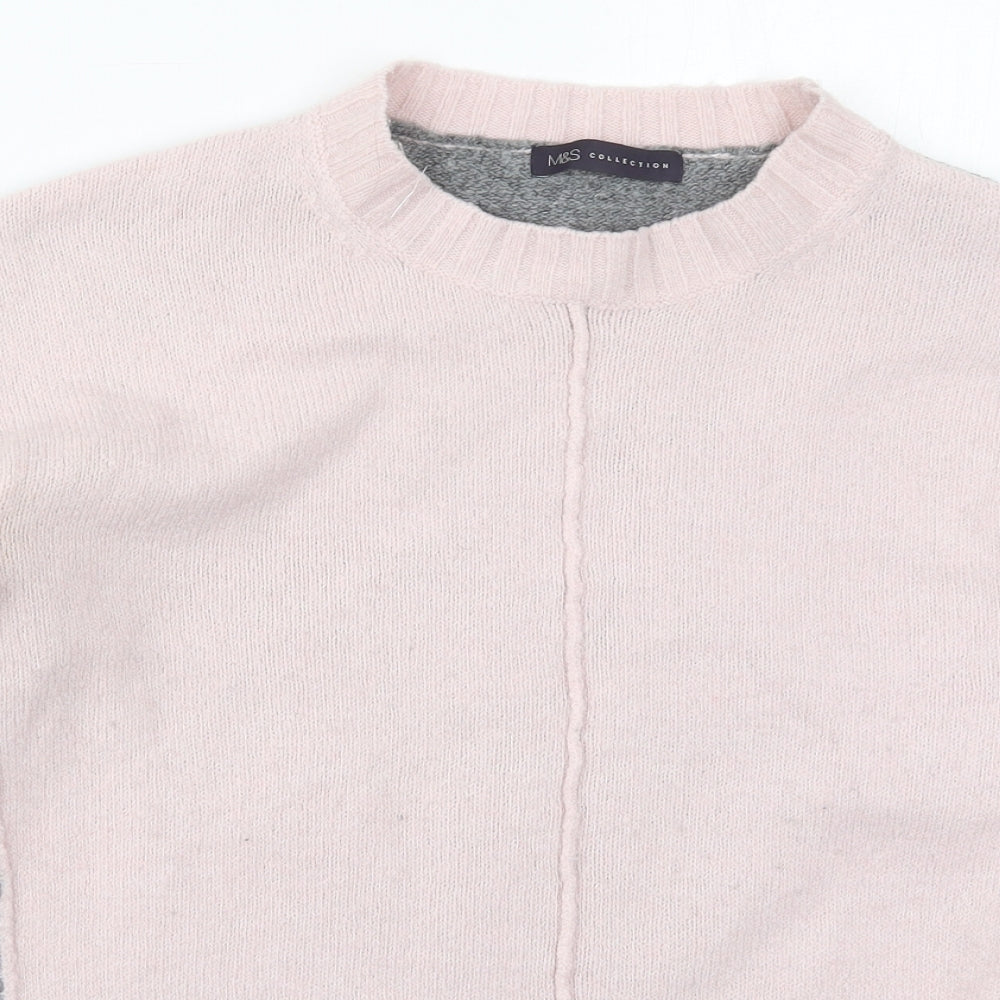 Womens UK Size S Marks and Spencer Pink Pullover Jumper