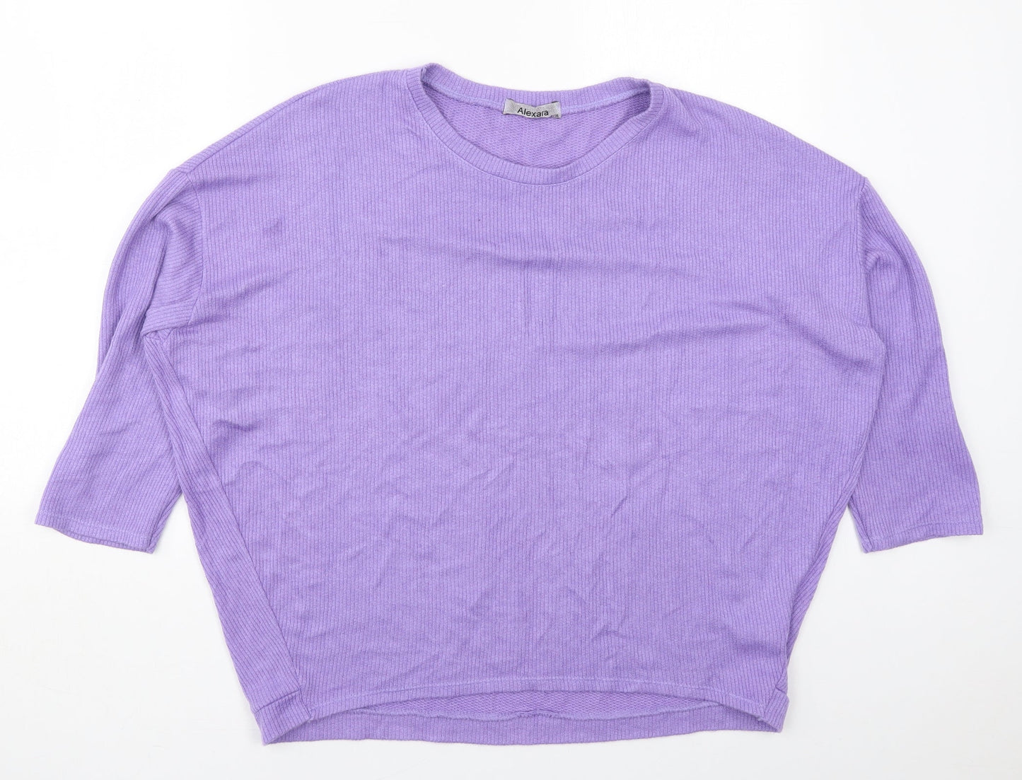 Womens UK Size L Alexara Purple Pullover Jumper
